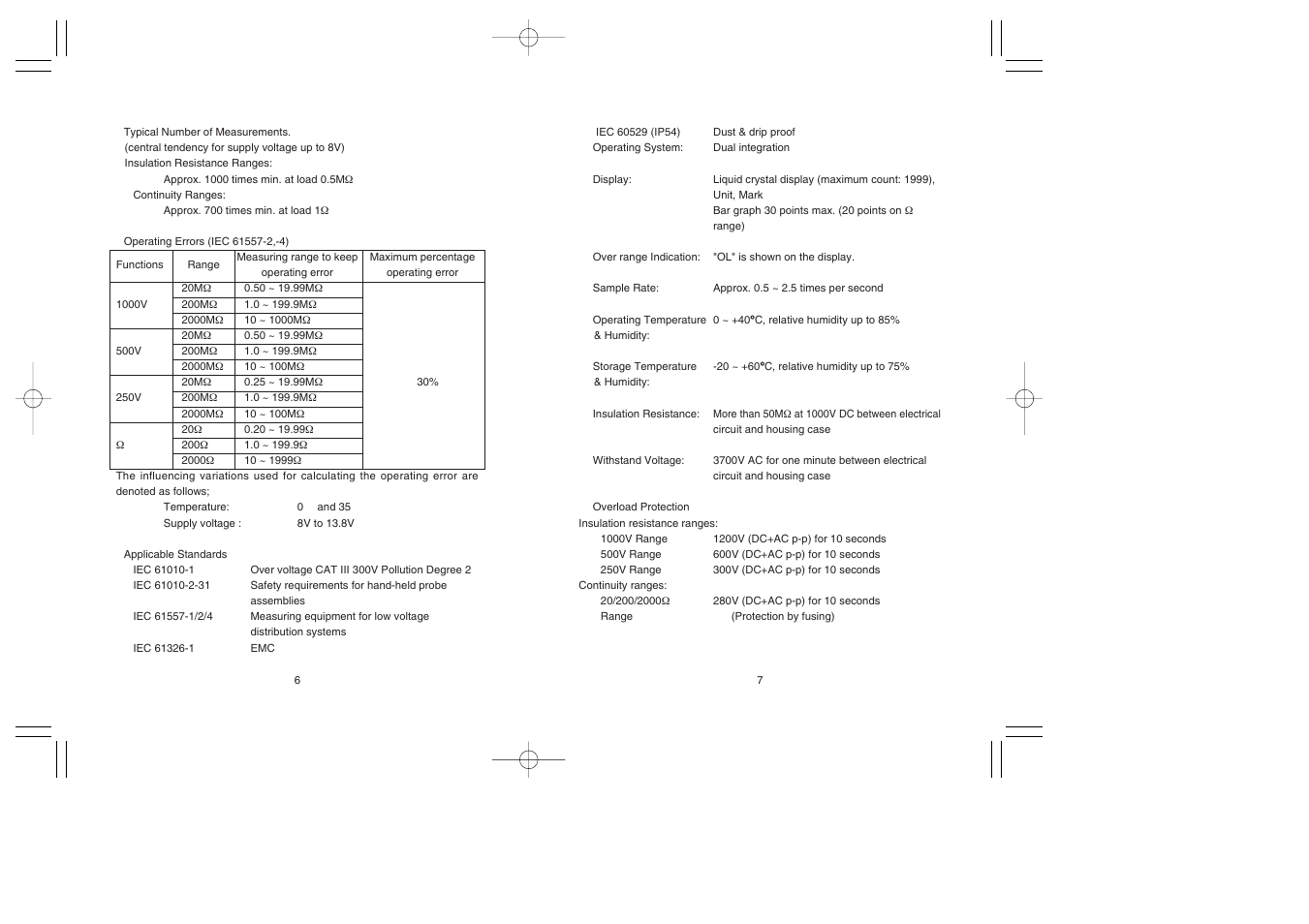 KYORITSU 3007A User Manual | Page 9 / 24