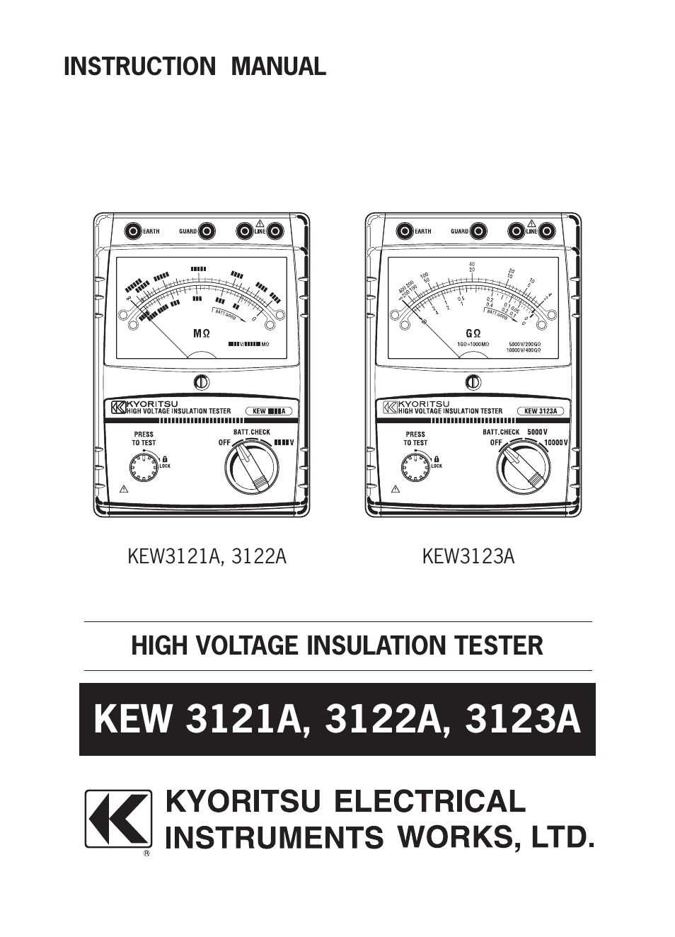 KYORITSU 3123A User Manual | 12 pages