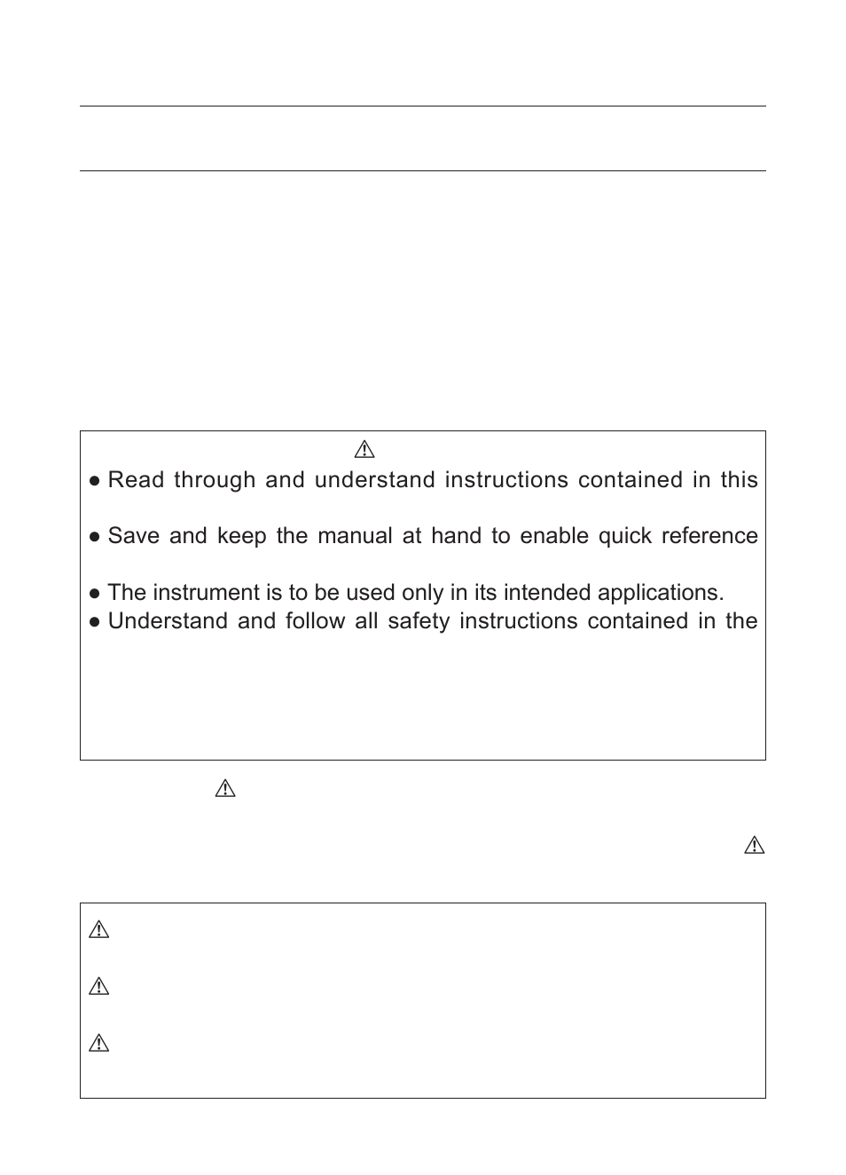 Safety warnings | KYORITSU 3126 User Manual | Page 3 / 28