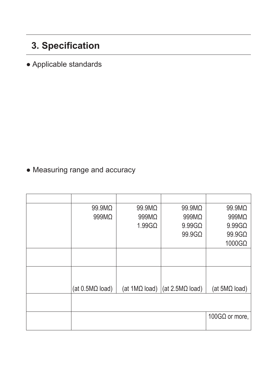 Specification | KYORITSU 3126 User Manual | Page 8 / 28