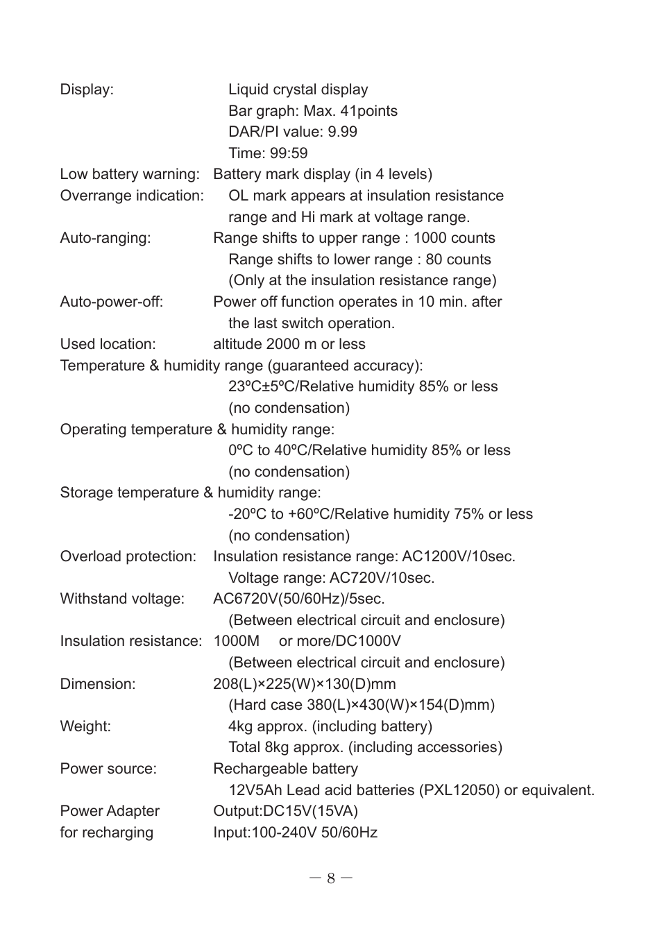 KYORITSU 3127 User Manual | Page 11 / 60