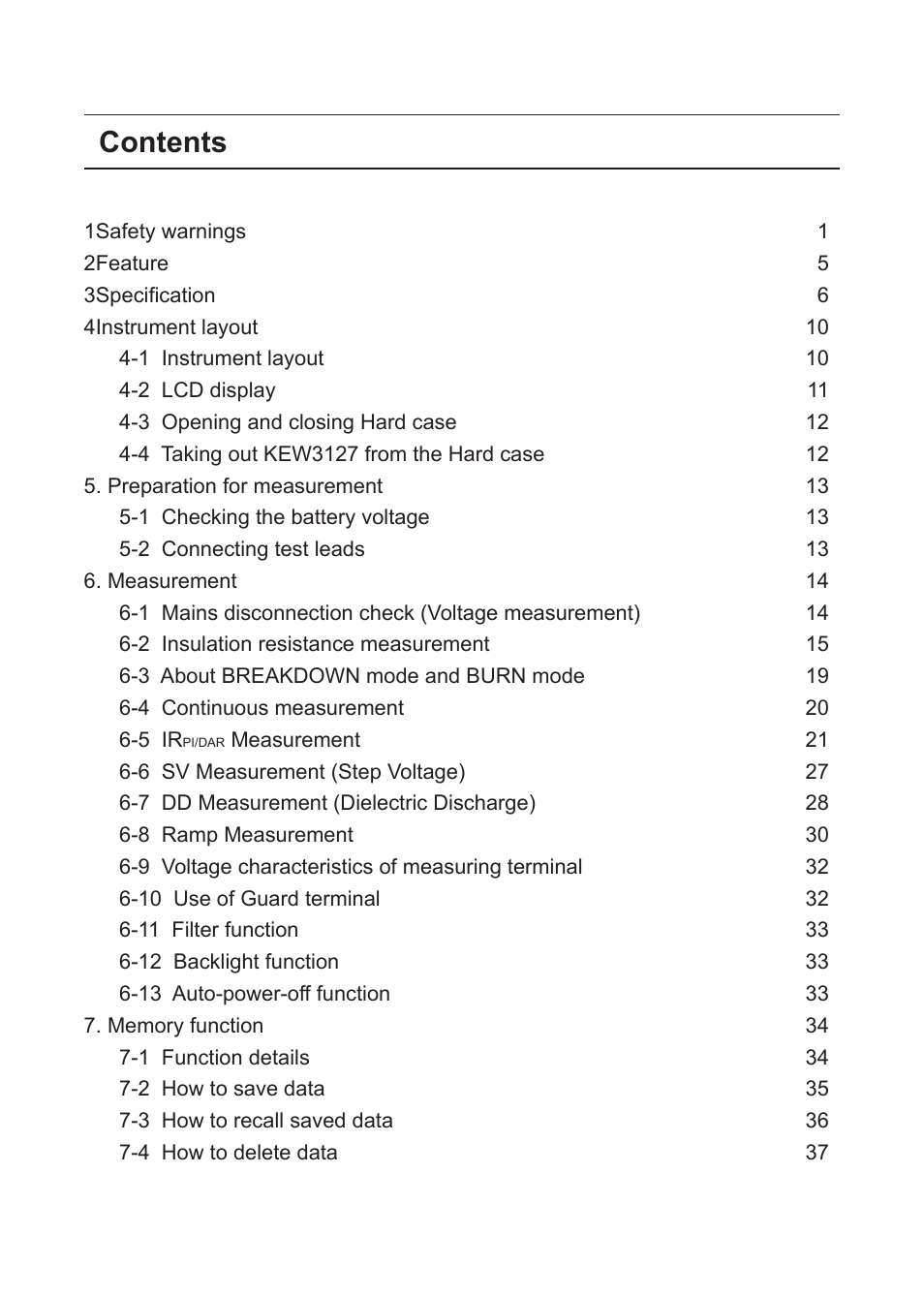 KYORITSU 3127 User Manual | Page 2 / 60