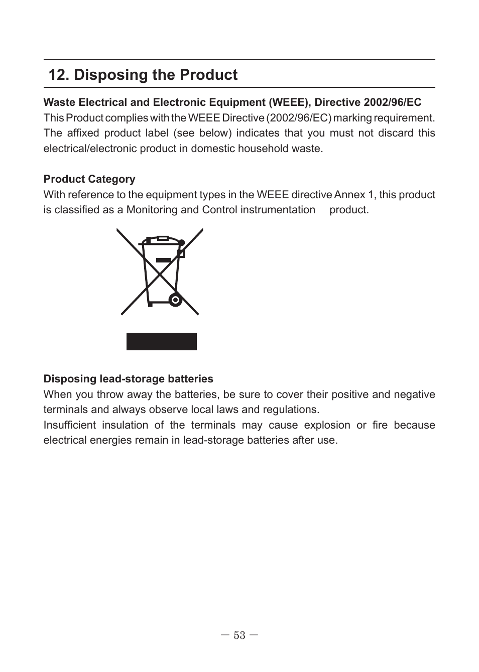 Disposing the product | KYORITSU 3127 User Manual | Page 56 / 60