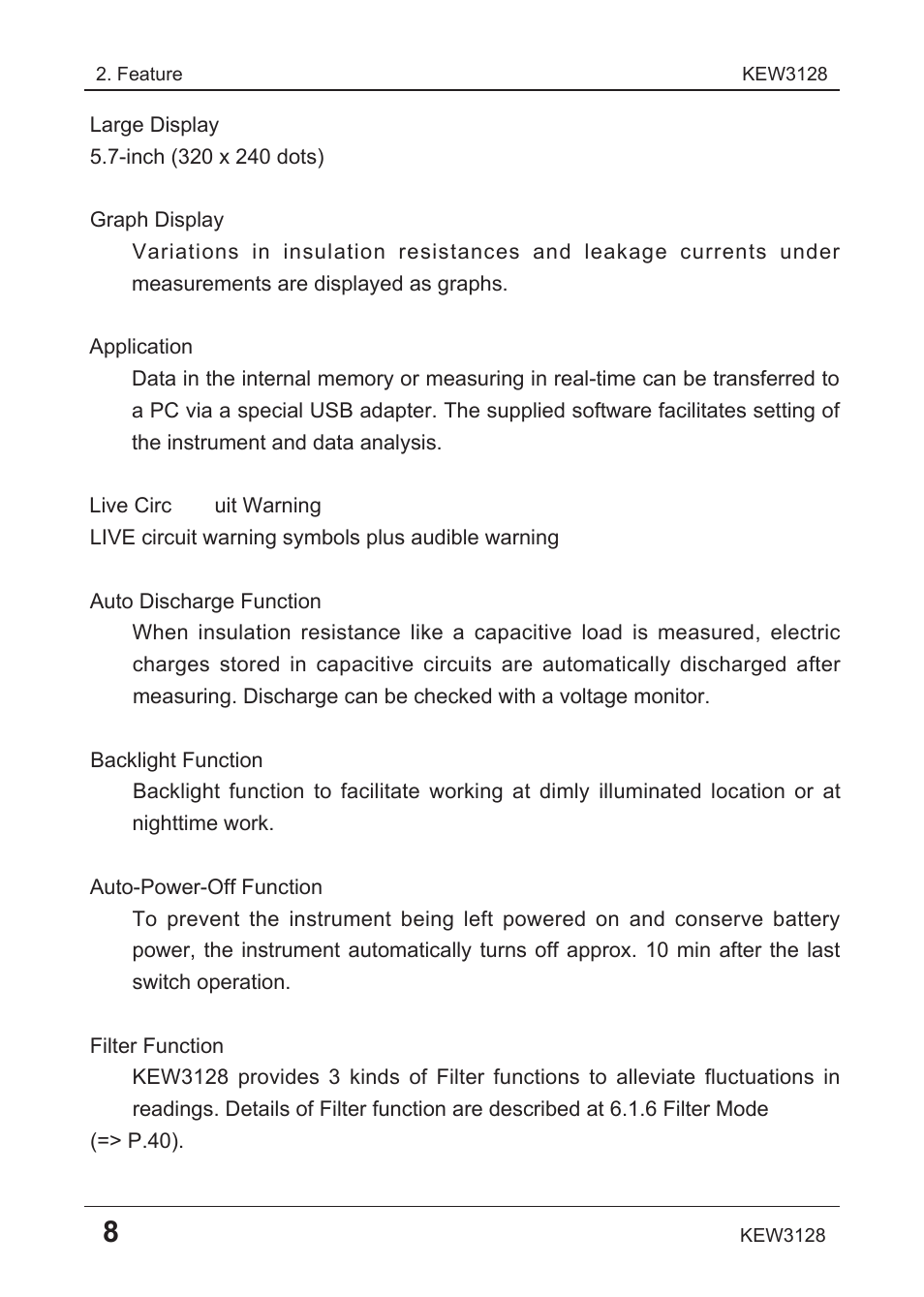 KYORITSU 3128 User Manual | Page 12 / 88