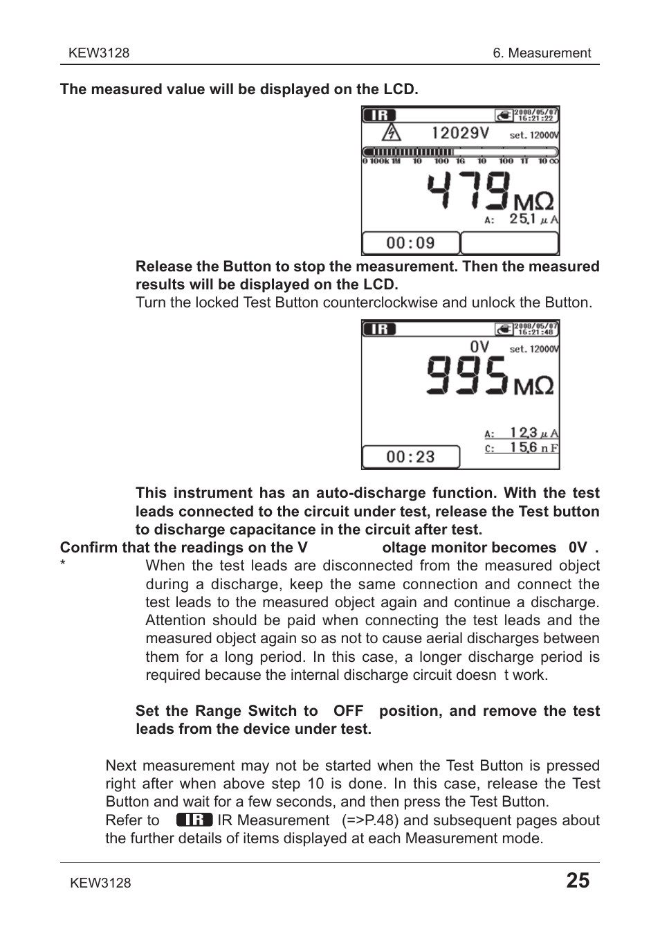 KYORITSU 3128 User Manual | Page 29 / 88