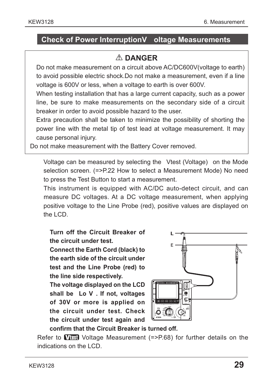 KYORITSU 3128 User Manual | Page 33 / 88