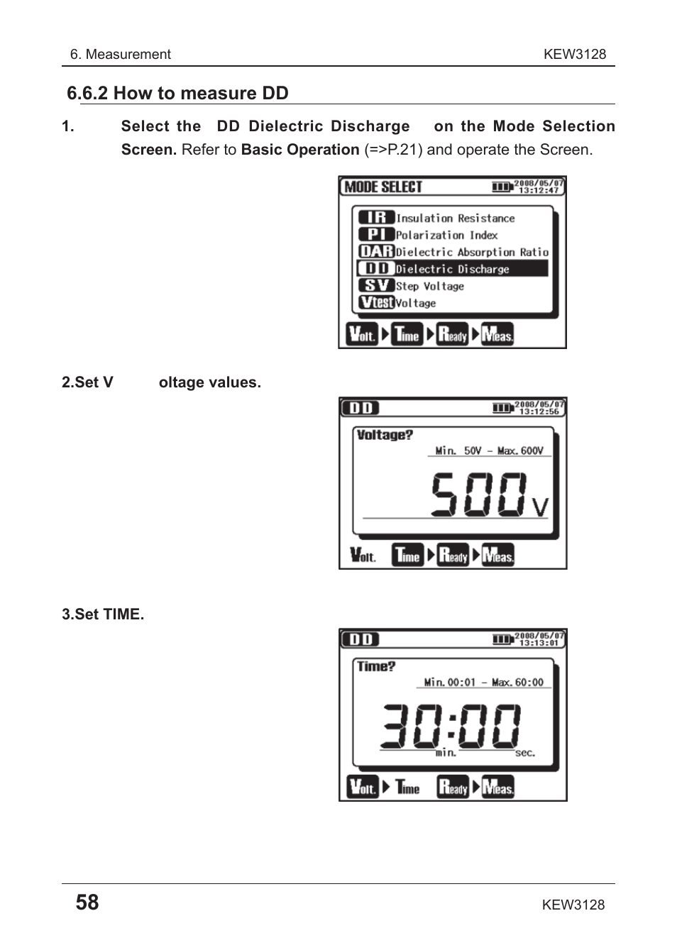 2 how to measure dd | KYORITSU 3128 User Manual | Page 62 / 88