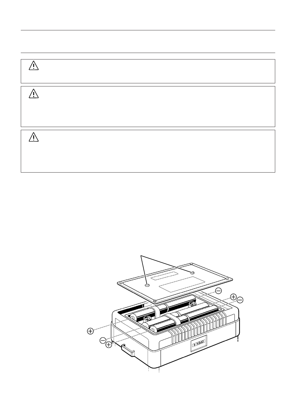 7．battery replacement, Danger, Warning | Caution | KYORITSU 3323A User Manual | Page 19 / 24
