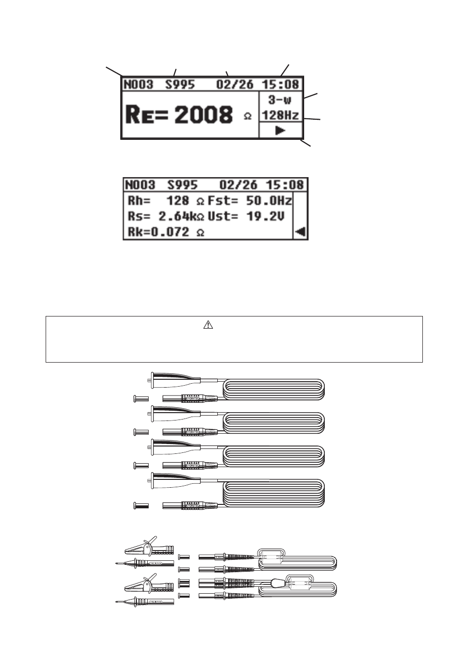 Main display result display screen | KYORITSU 4106 User Manual | Page 15 / 48