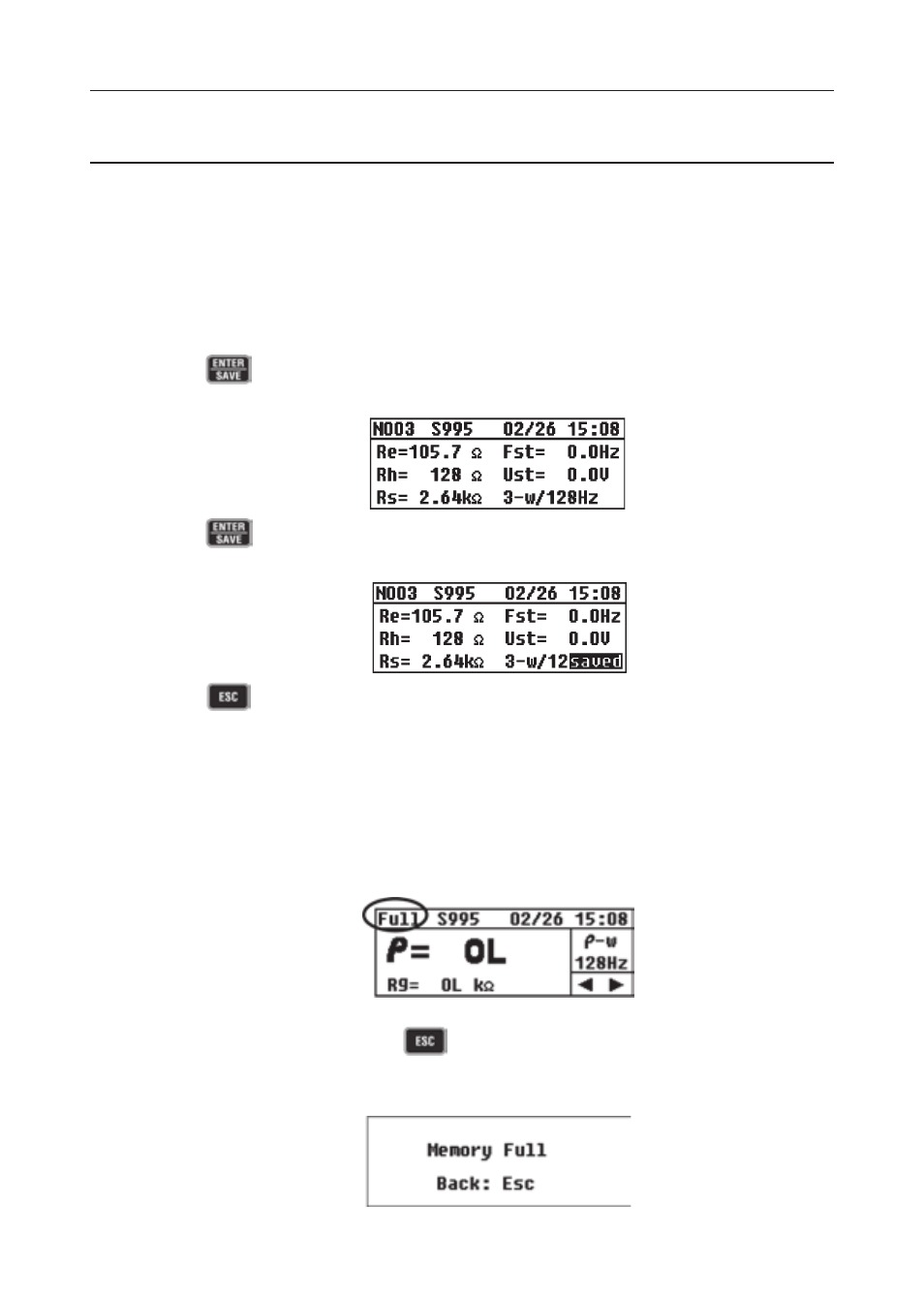 Store/ recall the measurement results | KYORITSU 4106 User Manual | Page 38 / 48