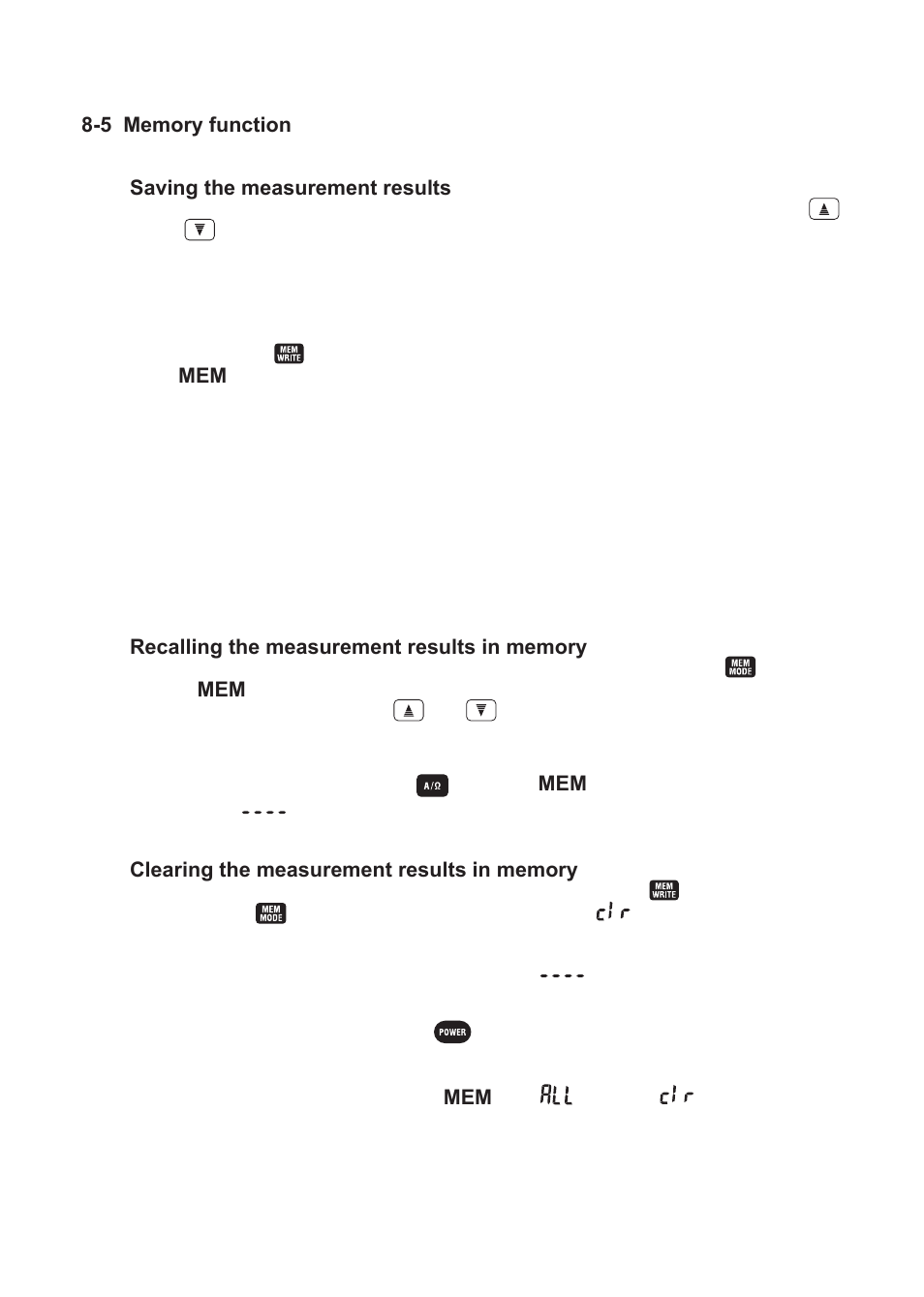 5 memory function | KYORITSU 4202 User Manual | Page 16 / 24