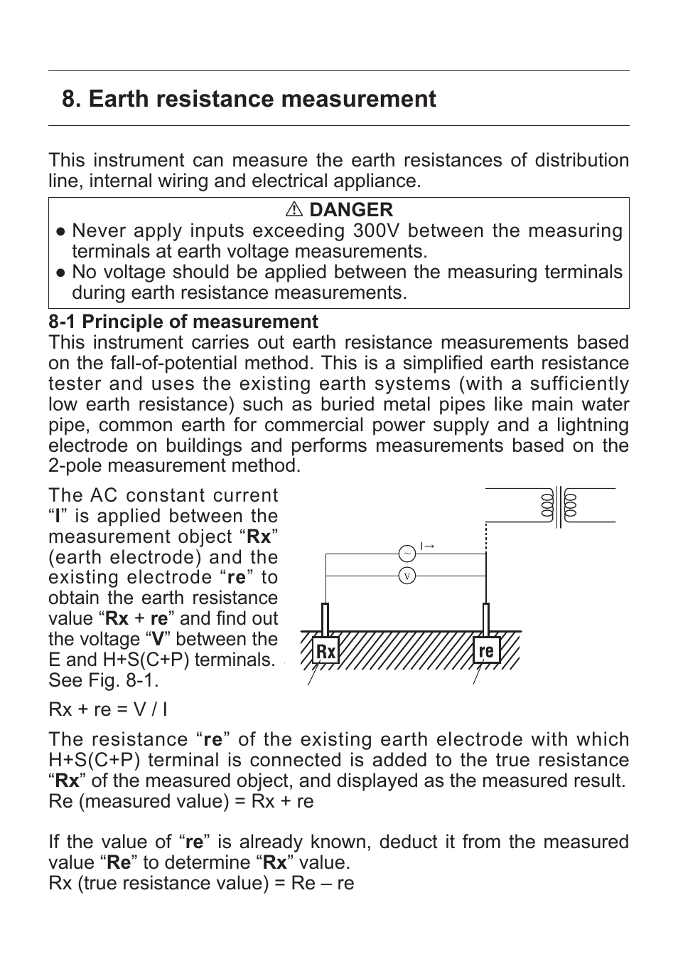 Earth resistance measurement, 1 principle of measurement | KYORITSU 4300 User Manual | Page 17 / 24