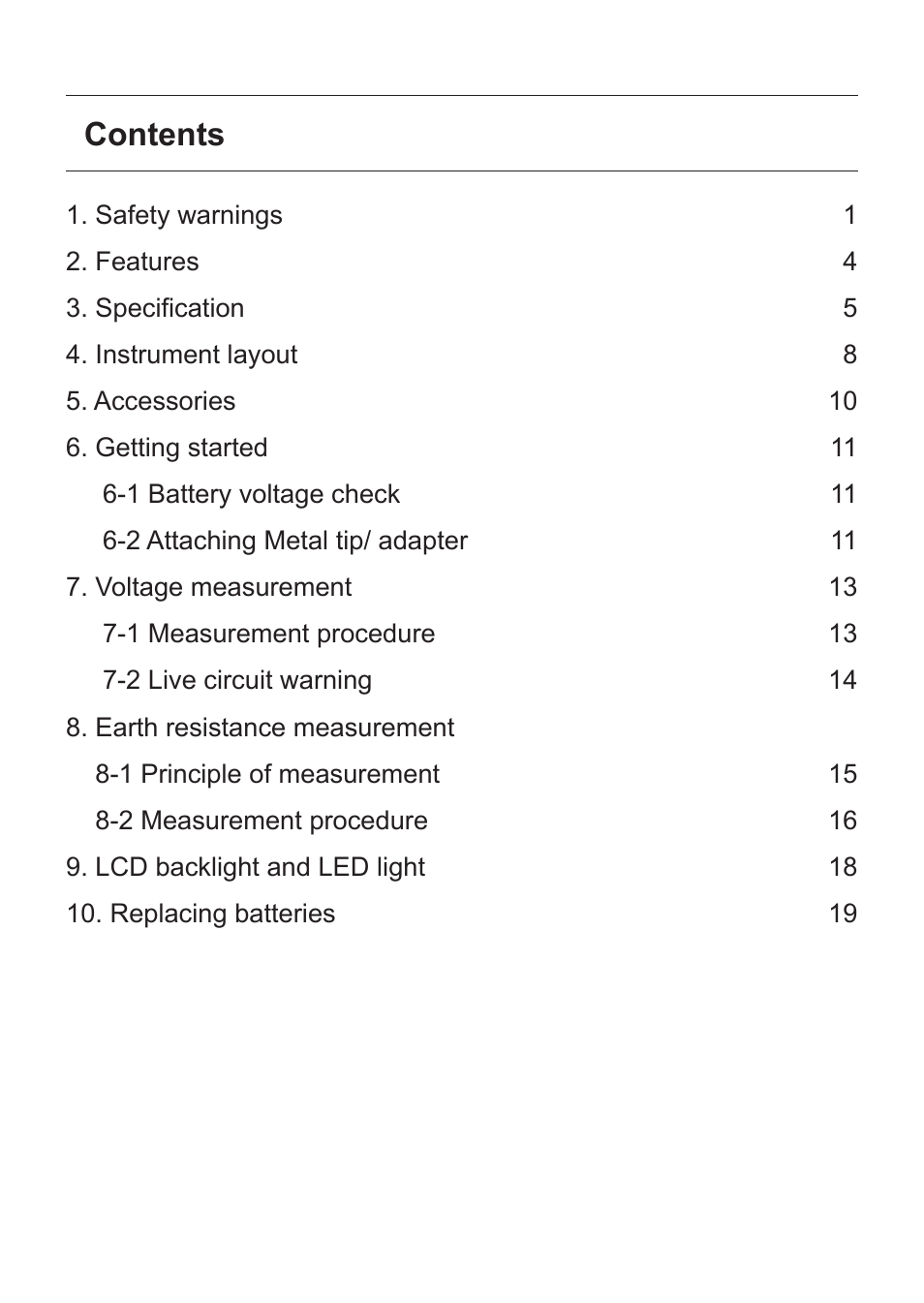 KYORITSU 4300 User Manual | Page 2 / 24