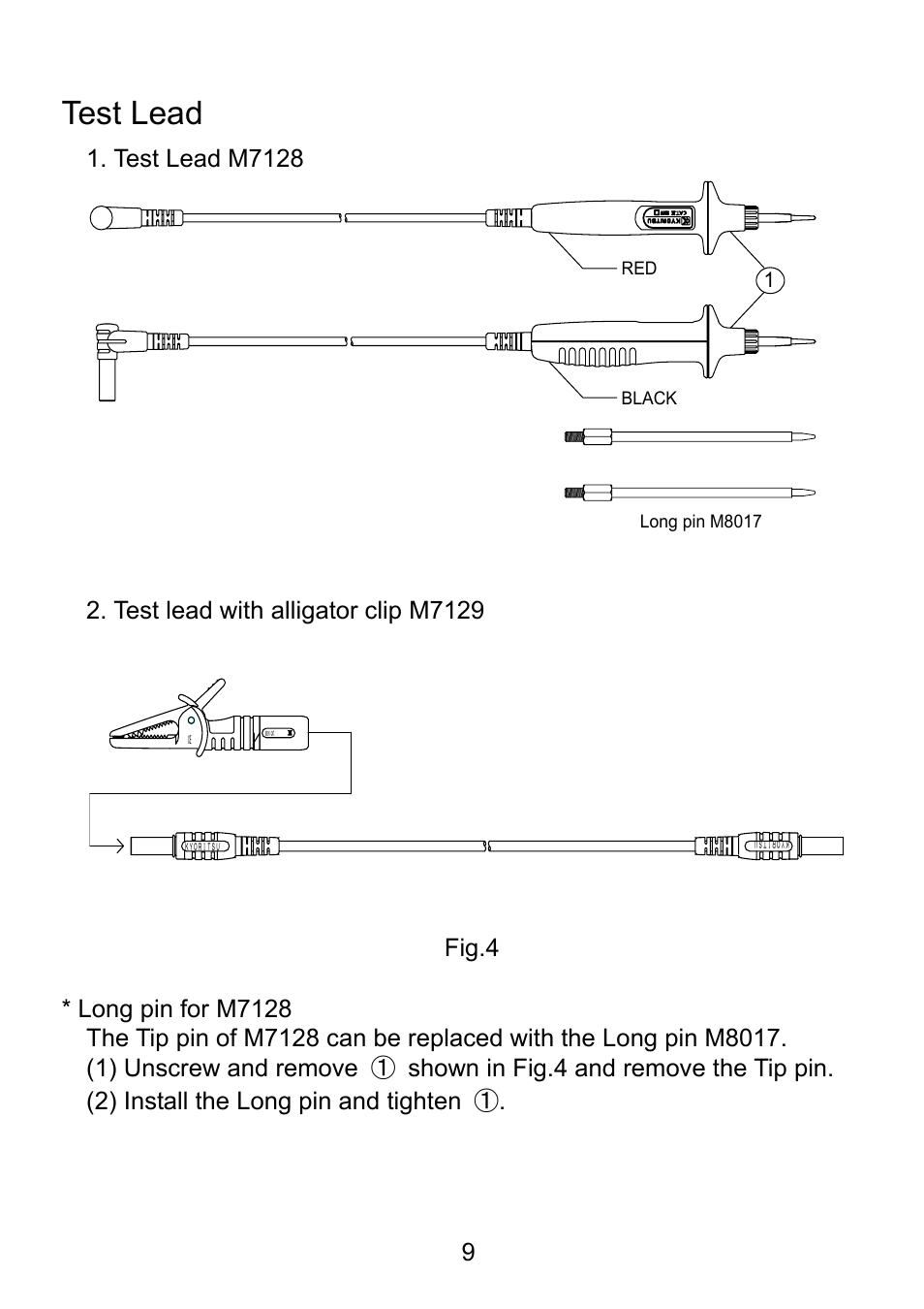 Test lead | KYORITSU 5410 User Manual | Page 11 / 24