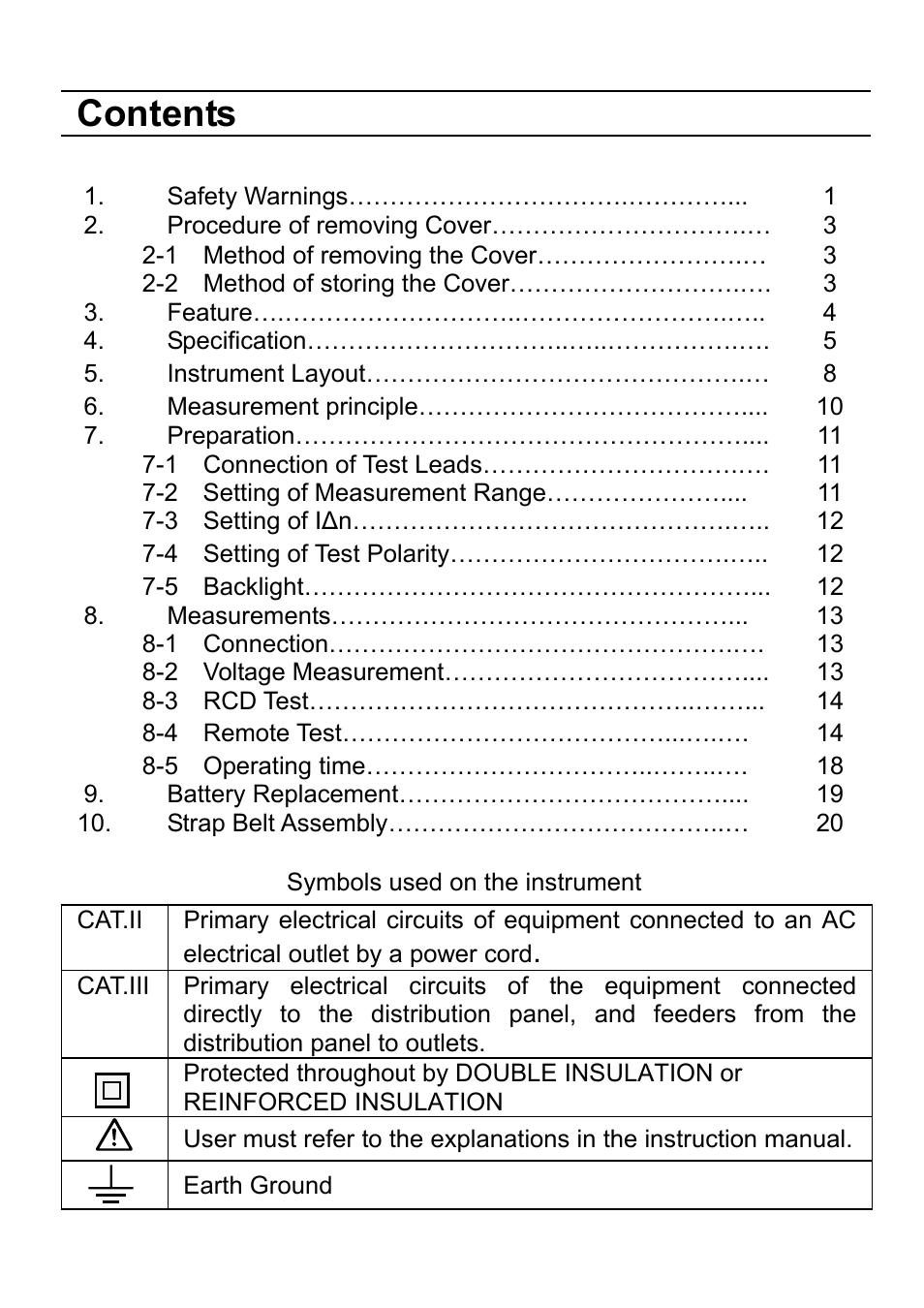 KYORITSU 5410 User Manual | Page 2 / 24