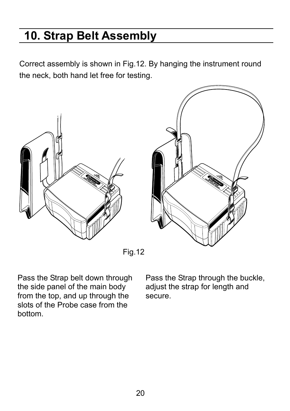 Strap belt assembly | KYORITSU 5410 User Manual | Page 22 / 24