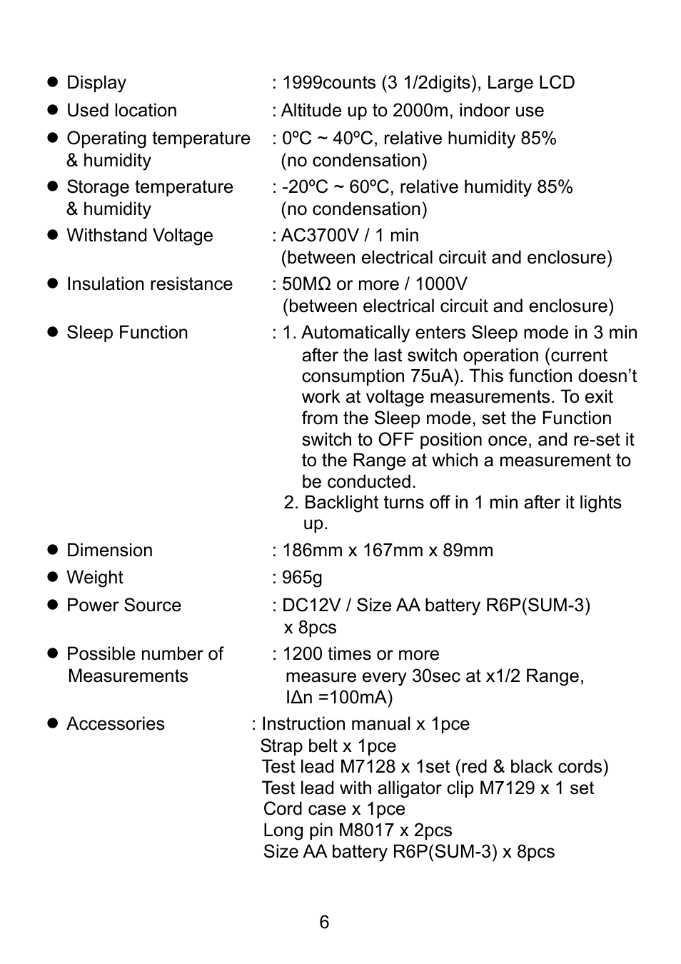 KYORITSU 5410 User Manual | Page 8 / 24