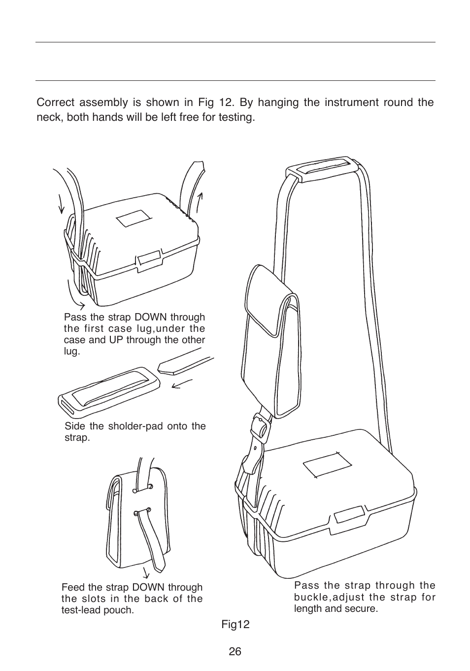 Case, strap and shoulder pad assembly | KYORITSU 6010A User Manual | Page 28 / 32