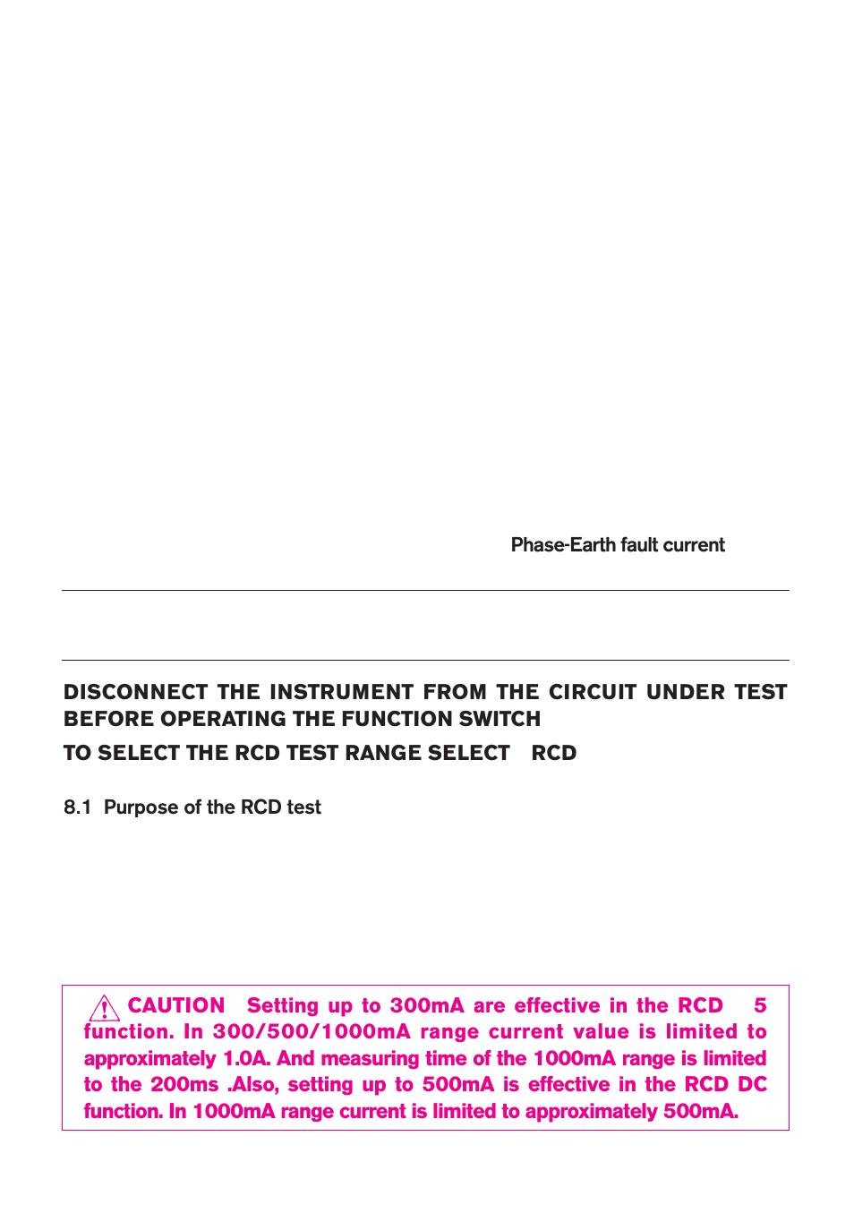 Rcd tests | KYORITSU 6011A User Manual | Page 24 / 32