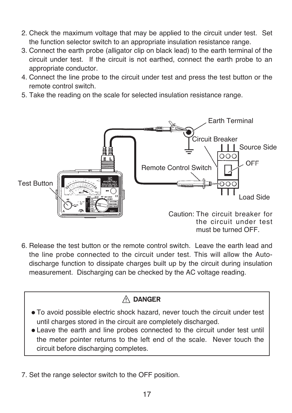 KYORITSU 6017 User Manual | Page 19 / 32