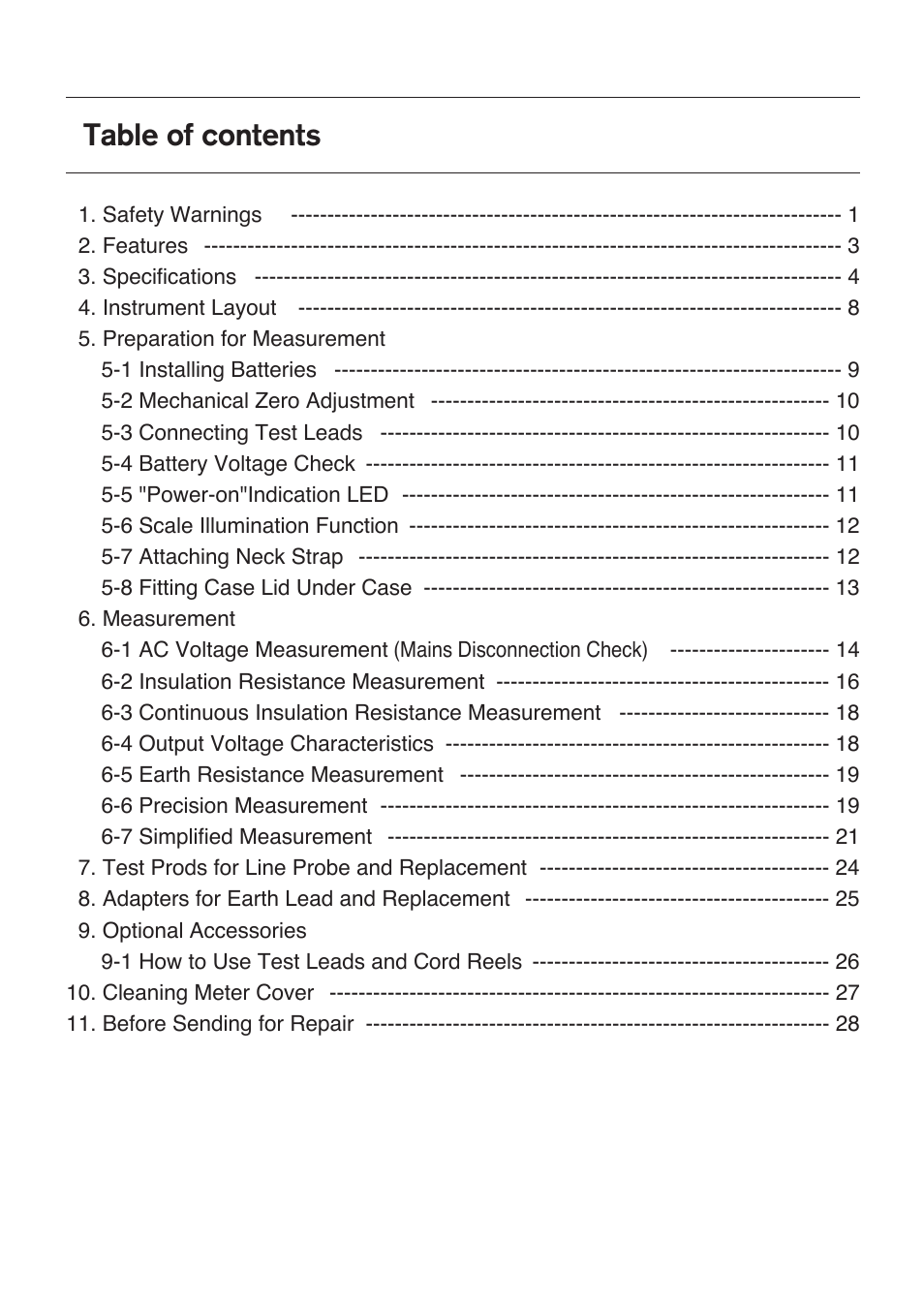 KYORITSU 6017 User Manual | Page 2 / 32