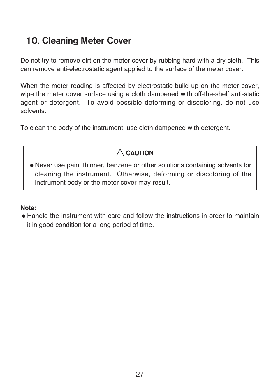 Cleaning meter cover | KYORITSU 6017 User Manual | Page 29 / 32