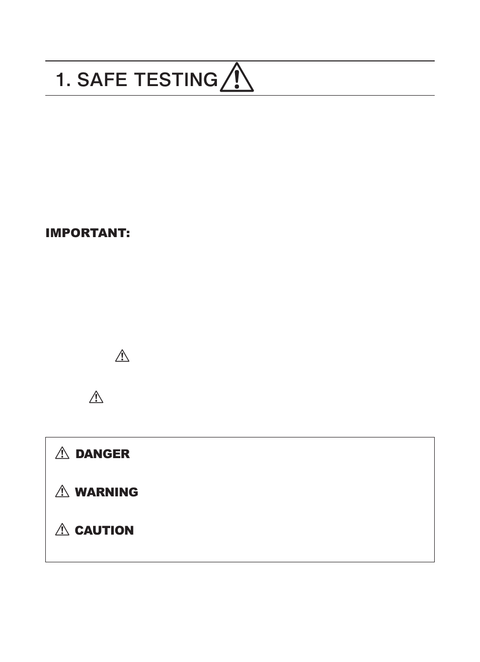 Safe testing | KYORITSU 6050 User Manual | Page 3 / 32