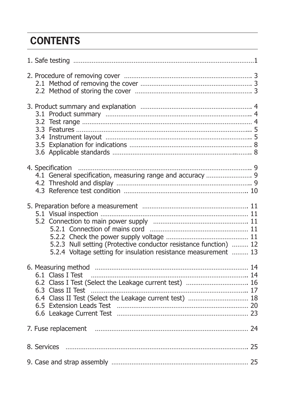 KYORITSU 6201A User Manual | Page 2 / 28