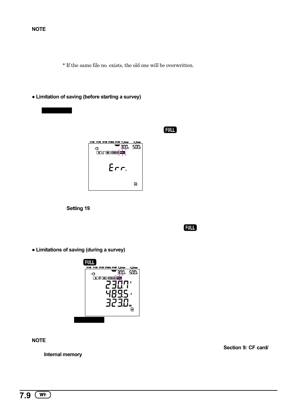 2 limitations of saving | KYORITSU 6305 Instruction Manual User Manual | Page 92 / 138