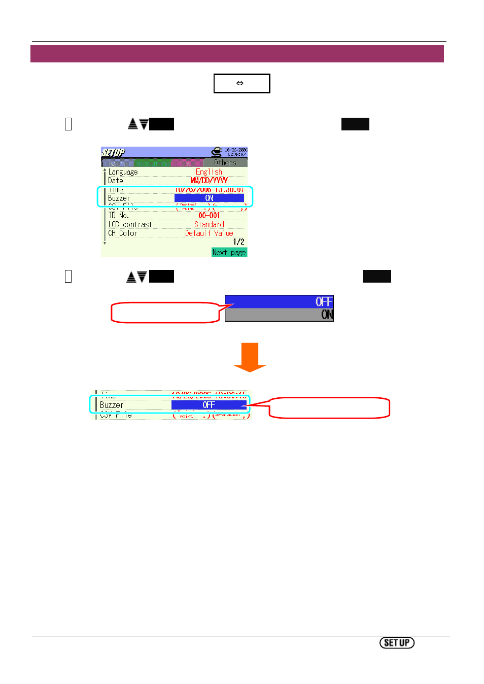 Setting for buzzer | KYORITSU 6310 Instruction Manual User Manual | Page 119 / 300