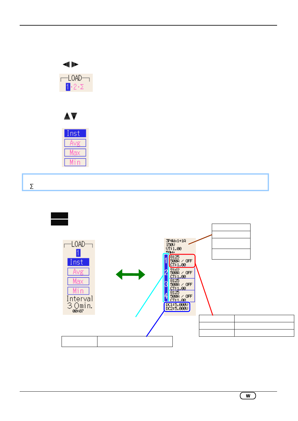 2 switching displays, 2 switching displays switching systems, Switching items | Viewing the present settings | KYORITSU 6310 Instruction Manual User Manual | Page 147 / 300