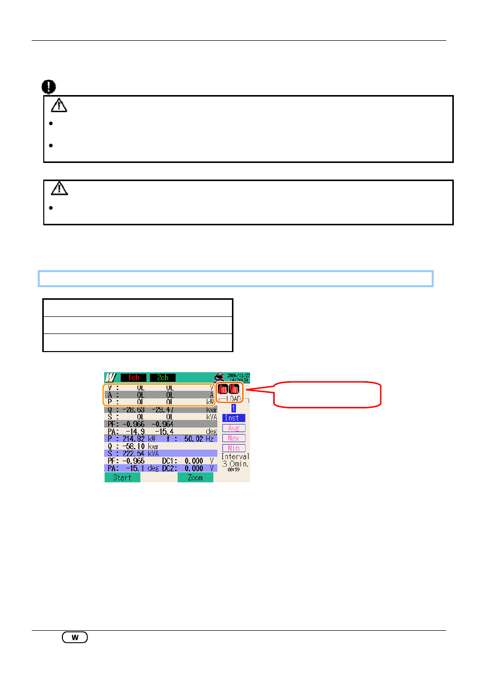 2 over-range / bar indication, Over-range indication | KYORITSU 6310 Instruction Manual User Manual | Page 160 / 300