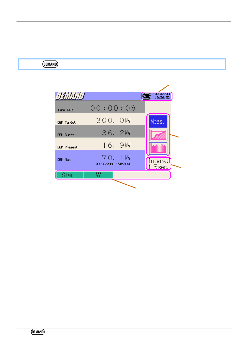 Demand measurement, 1 indications on lcd, 1 display screen | 1 indications on lcd 8.1.1 display screen | KYORITSU 6310 Instruction Manual User Manual | Page 172 / 300