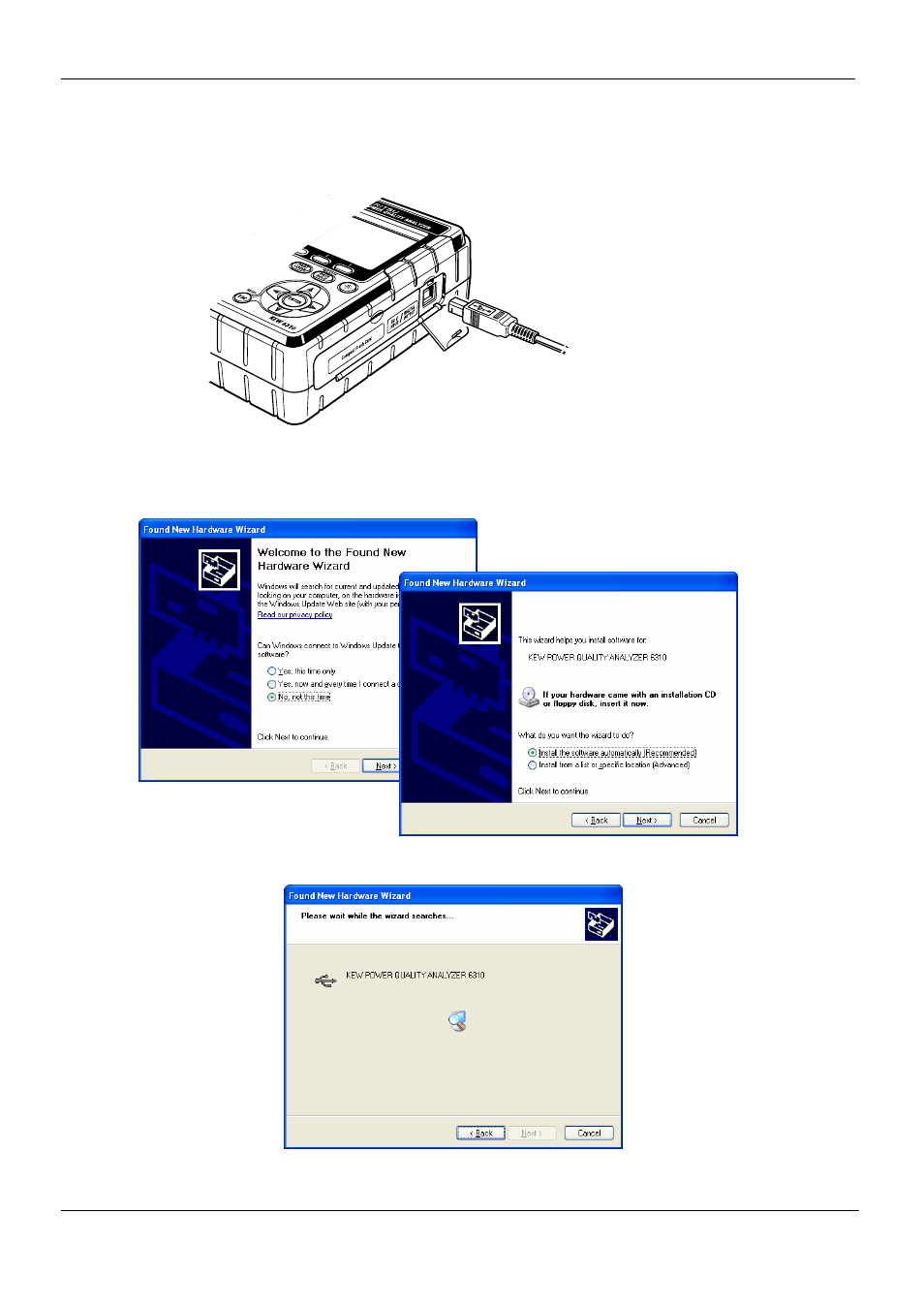 2 usb driver installation | KYORITSU 6310 Instruction Manual User Manual | Page 271 / 300