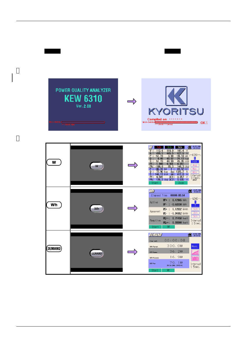 4 start kew6310, 1 start-up screen | KYORITSU 6310 Instruction Manual User Manual | Page 38 / 300