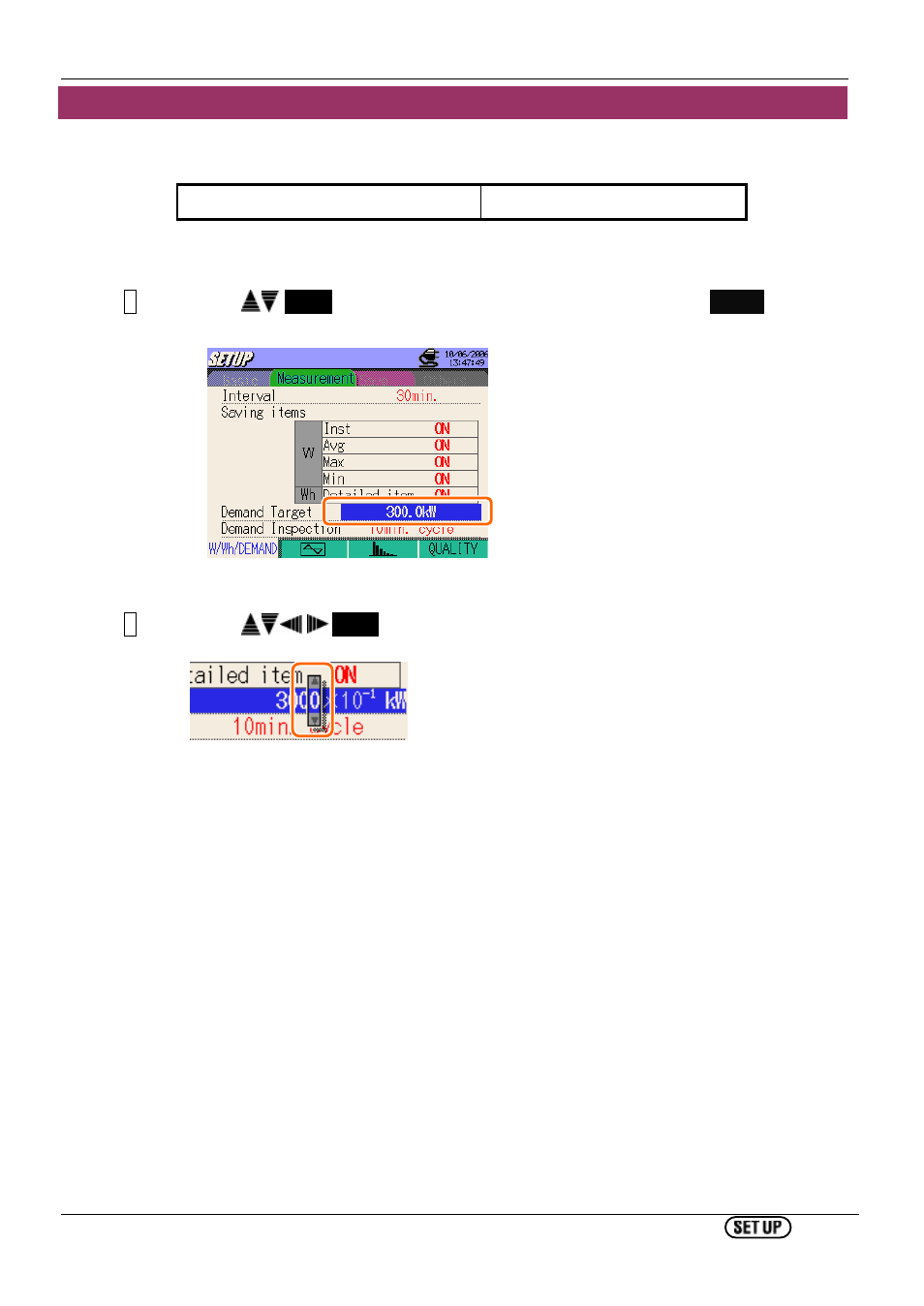 Setting for target demand | KYORITSU 6310 Instruction Manual User Manual | Page 65 / 300