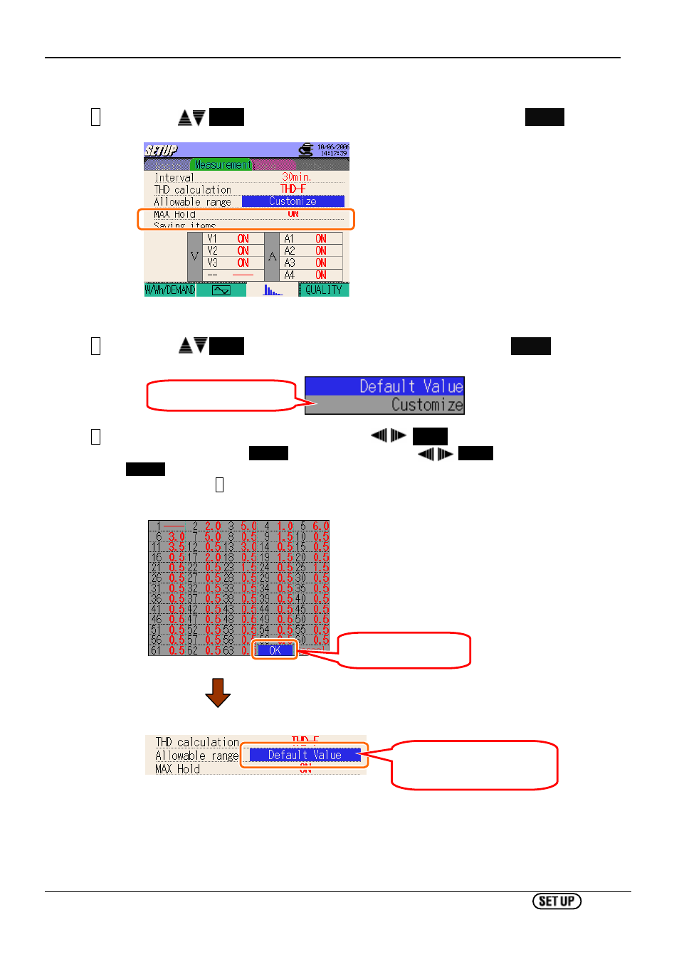 Adopting default values | KYORITSU 6310 Instruction Manual User Manual | Page 73 / 300