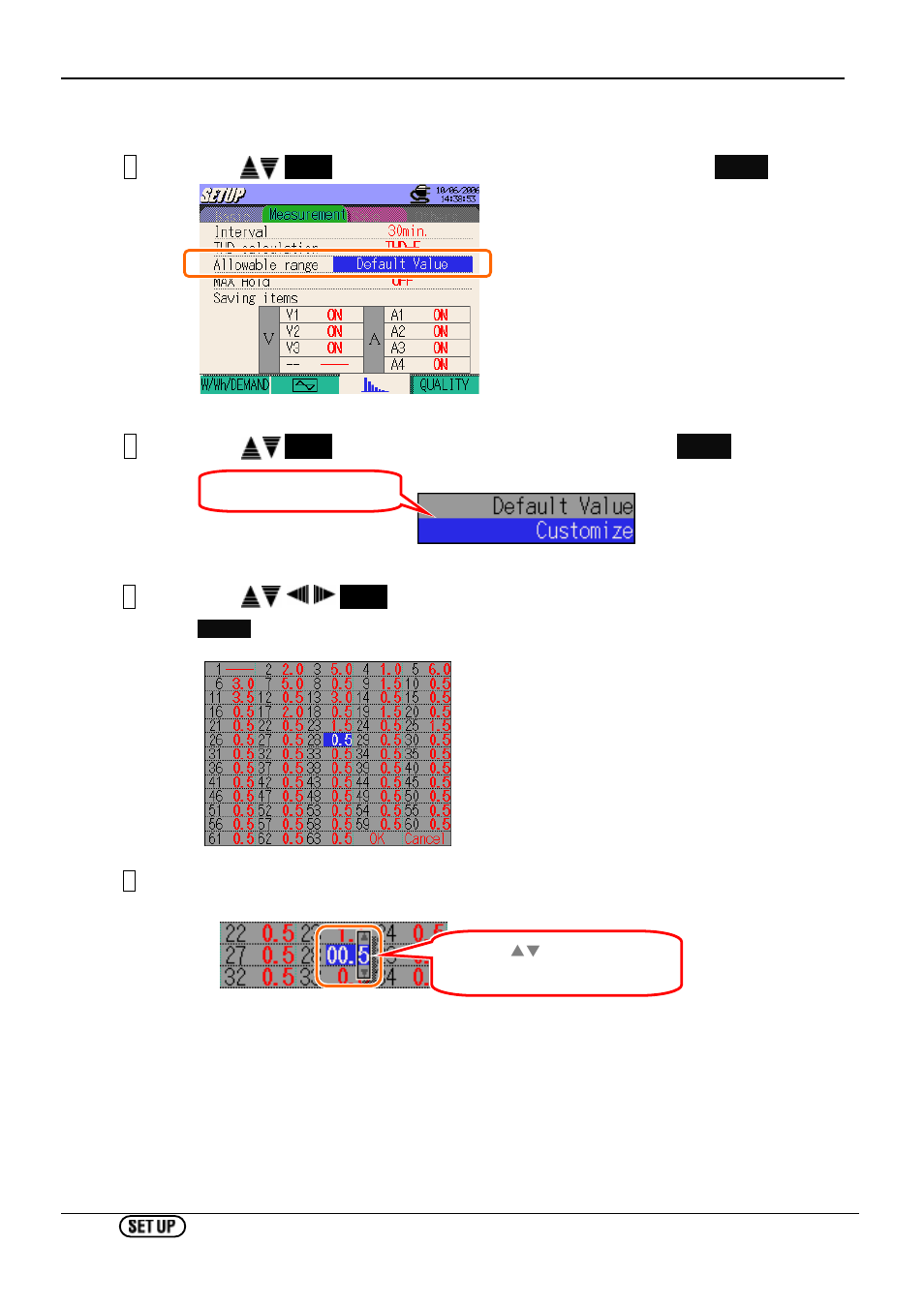 Adopting customized values | KYORITSU 6310 Instruction Manual User Manual | Page 74 / 300