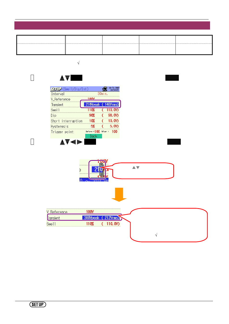 Setting for transient | KYORITSU 6310 Instruction Manual User Manual | Page 80 / 300