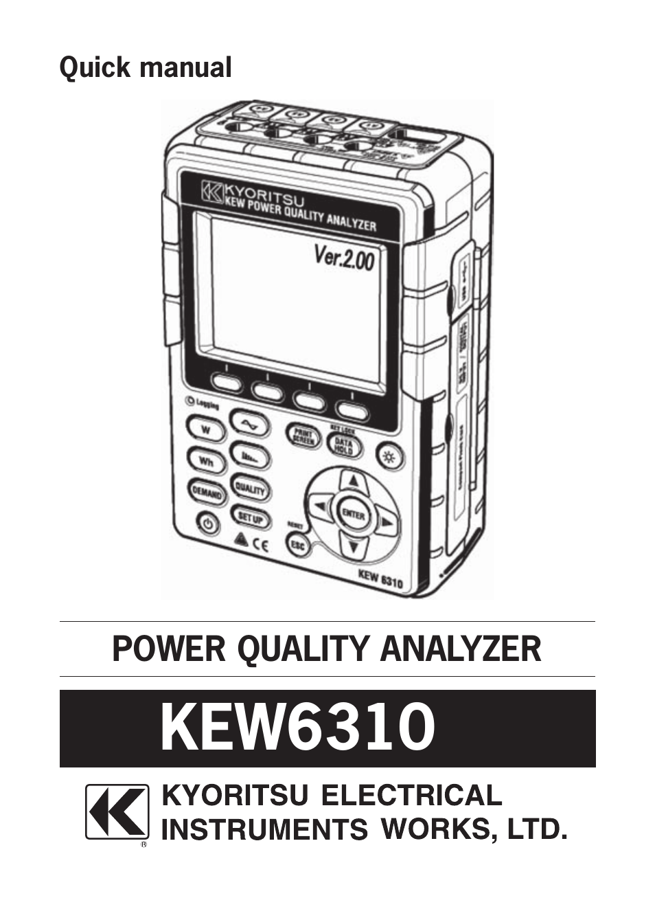 6310_qm_e(92-1882b)hp.pdf, Kew 6310 | KYORITSU 6310 Quick Manual User Manual | Page 2 / 45