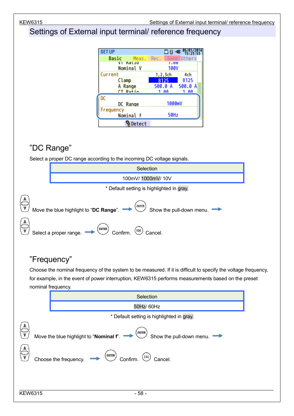Frequency | KYORITSU 6315 Instruction Manual User Manual | Page 60 / 163