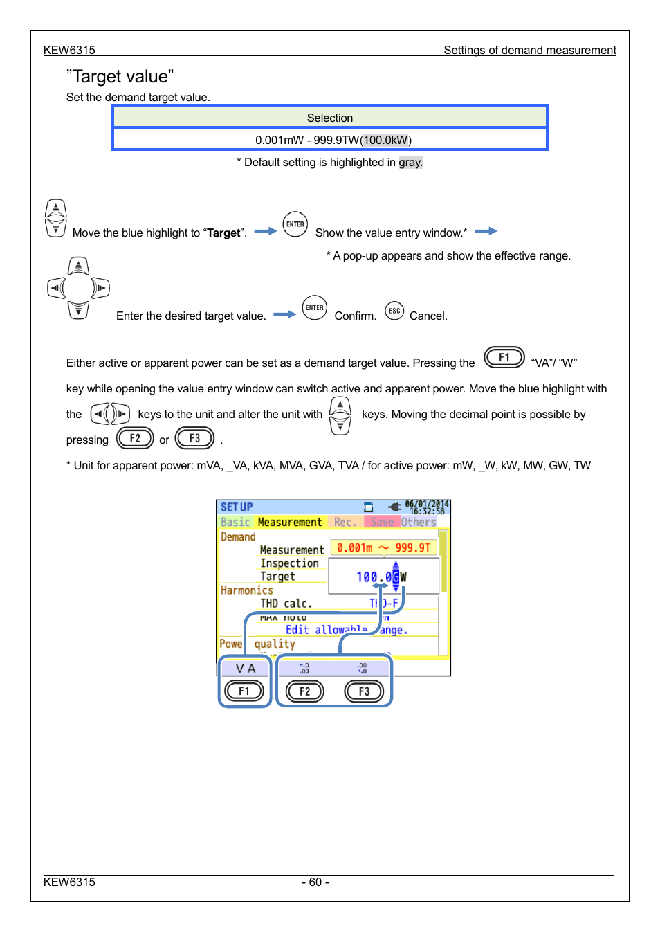 Target value | KYORITSU 6315 Instruction Manual User Manual | Page 62 / 163