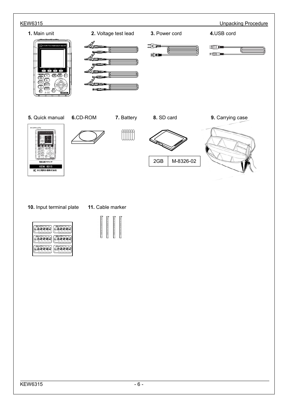 KYORITSU 6315 Instruction Manual User Manual | Page 8 / 163