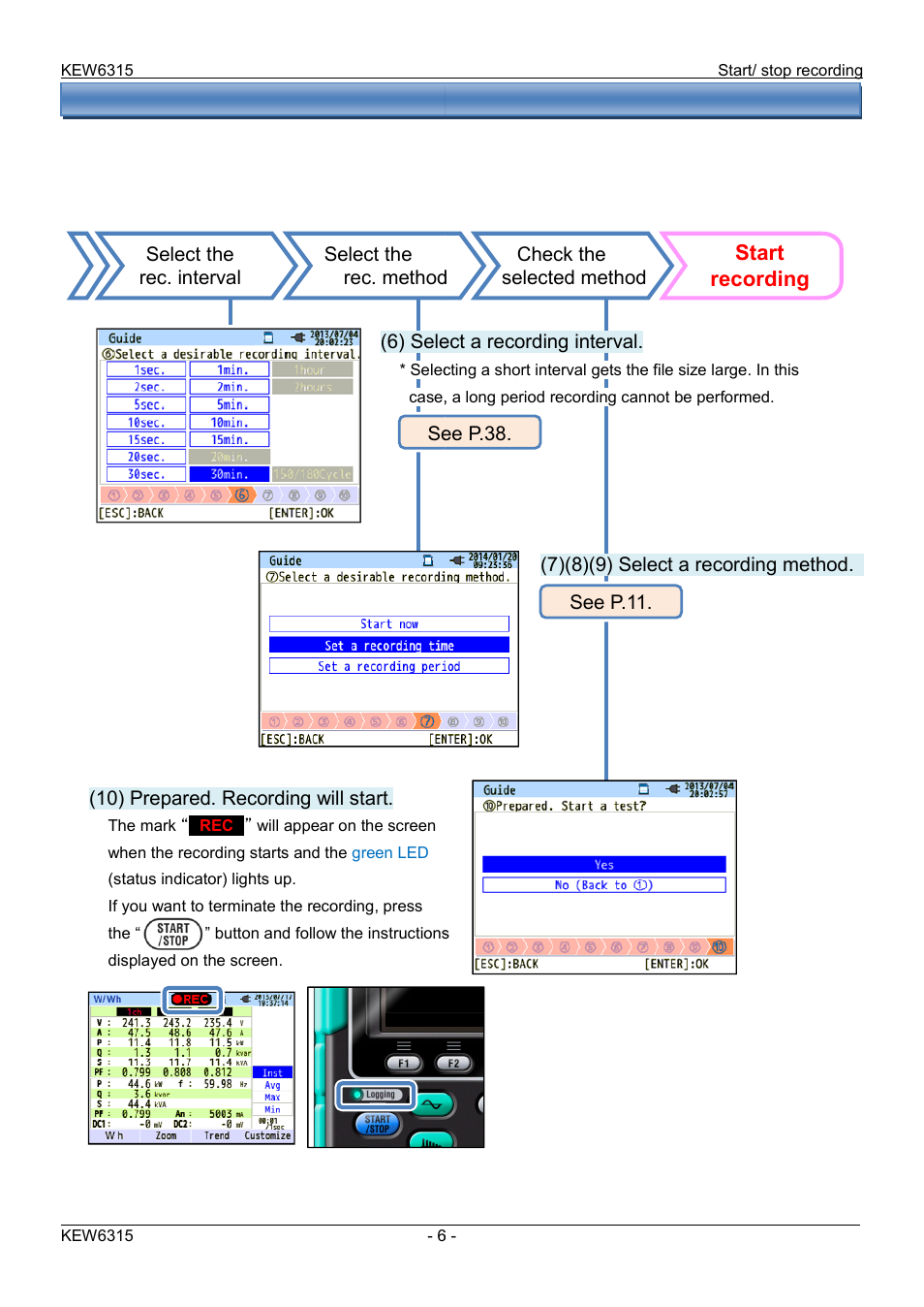 KYORITSU 6315 Quick Manual User Manual | Page 8 / 45