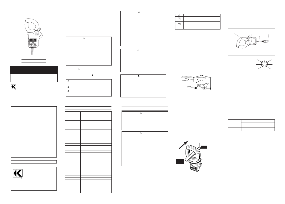 KYORITSU 8128 User Manual | 1 page