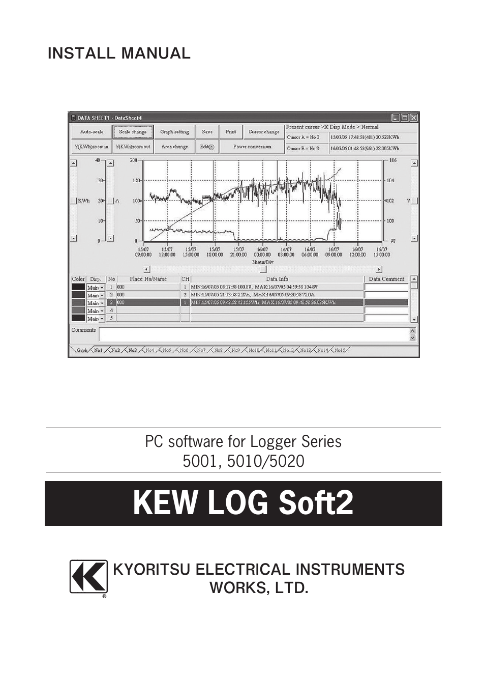 KYORITSU KEW LOG Soft2 Windows Vista/7/8 User Manual | 22 pages