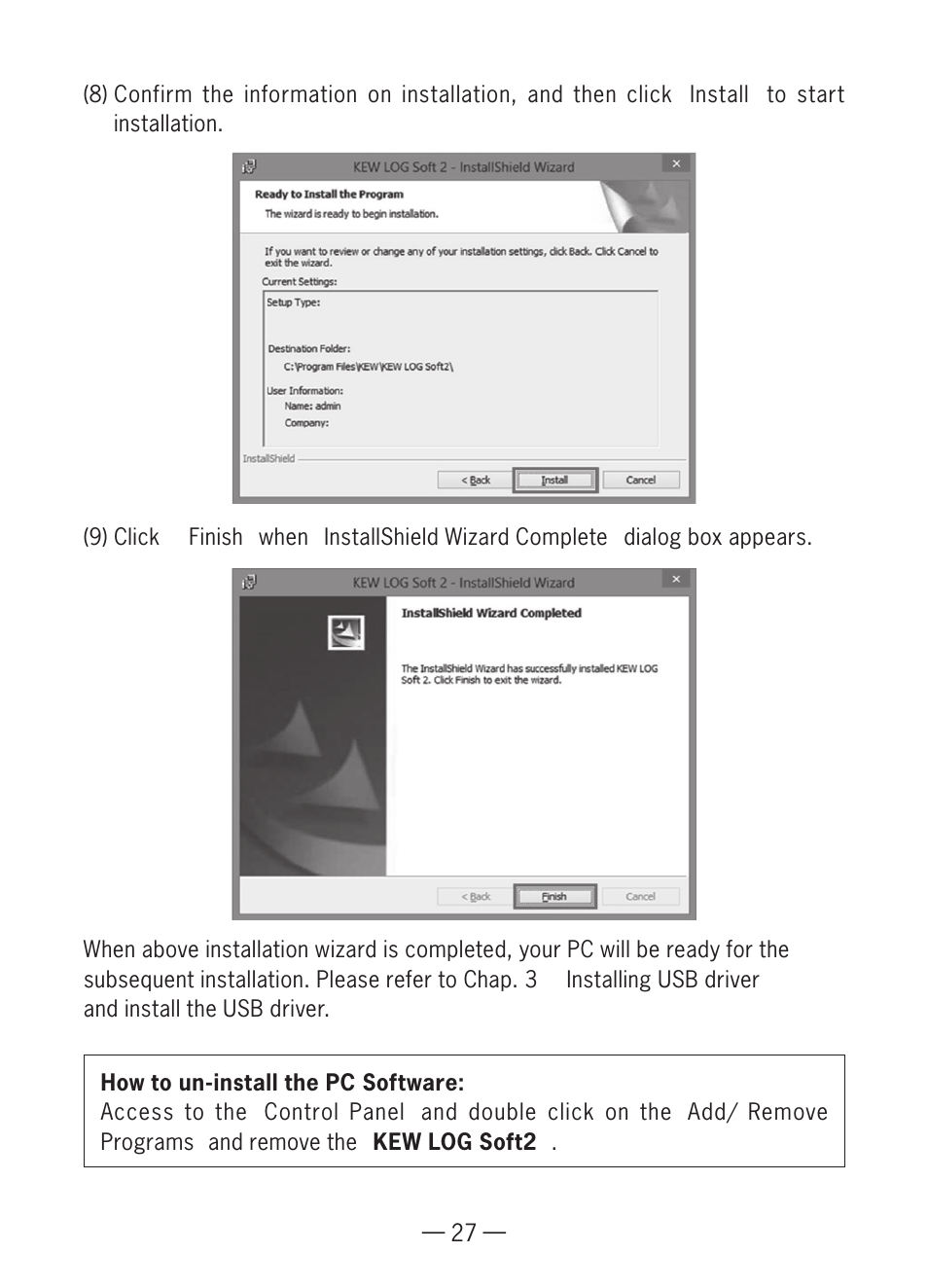 KYORITSU KEW LOG Soft2 Windows Vista/7/8 User Manual | Page 7 / 22
