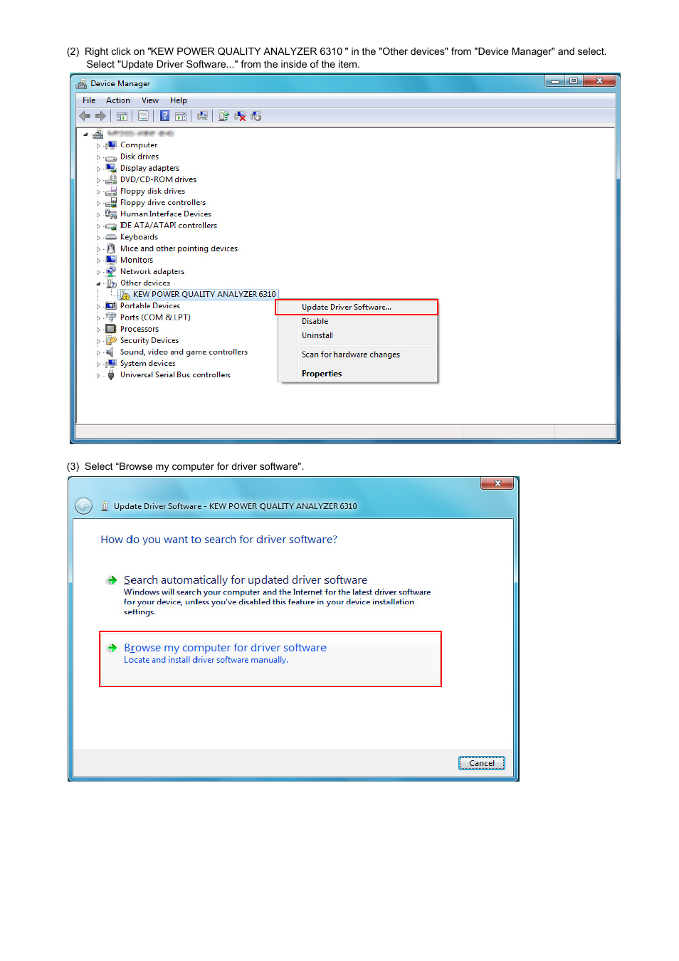 KYORITSU KEW PQA MASTER Windows 7 User Manual | Page 2 / 6
