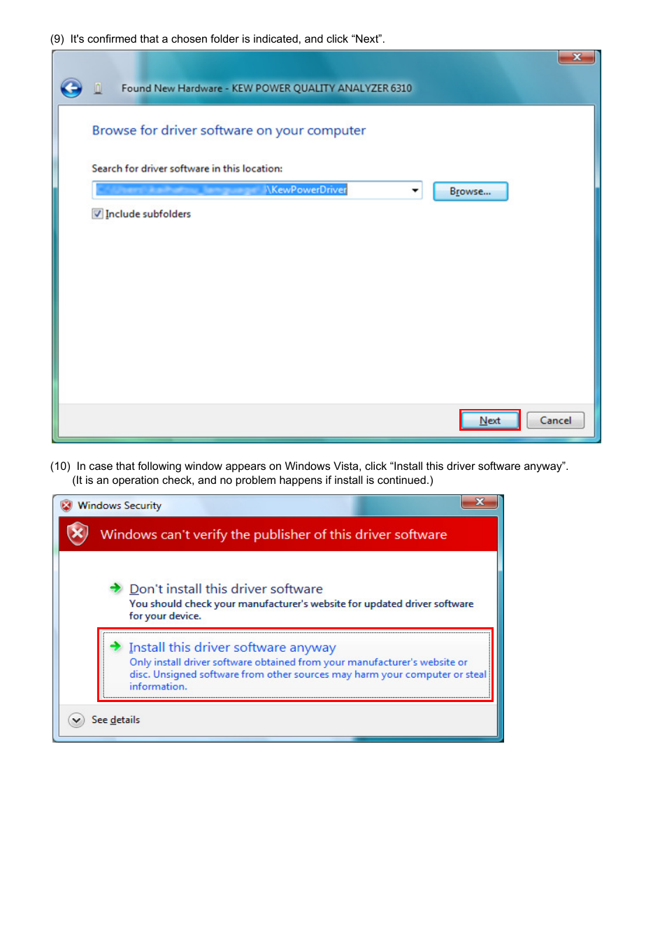 KYORITSU KEW PQA MASTER Windows Vista User Manual | Page 4 / 6