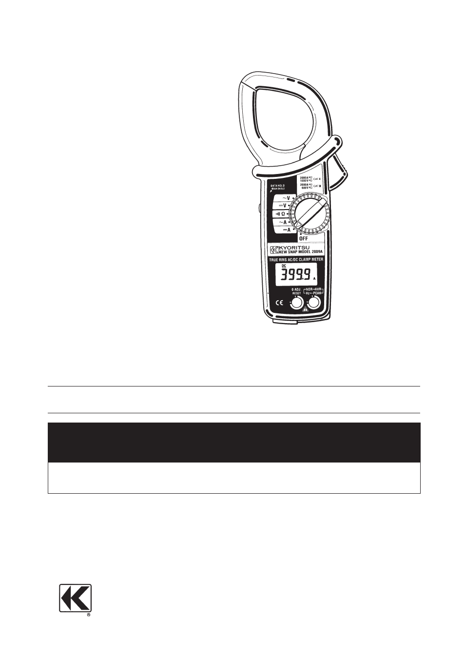 KYORITSU 2009A User Manual | 32 pages
